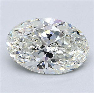 Picture of Natural Diamond 3.20 Carats, Oval with  Cut, J Color, VS1 Clarity and Certified by GIA