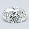 Diamante Natural 3.32 quilates, Ovalado , Color G, claridad VVS2 y certificado GIA