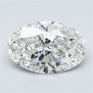Foto Diamante Natural 3.32 quilates, Ovalado , Color G, claridad VVS2 y certificado GIA de