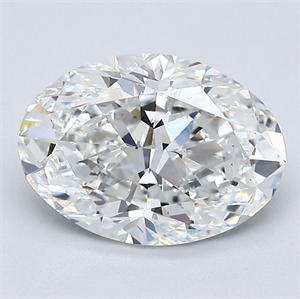 Picture of Natural Diamond 2.40 Carats, Oval with  Cut, E Color, VS2 Clarity and Certified by GIA