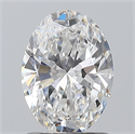 Natural Diamond 1.20 Carats, Oval with  Cut, E Color, VS2 Clarity and Certified by GIA