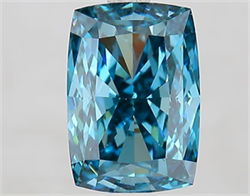 Picture of Lab Grown Diamond 3.06 Carats, CUSHION MODIFIED with  Cut, Fancy Vivid Blue Color, VVS2 Clarity and Certified by IGI