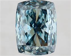 Picture of Lab Grown Diamond 5.09 Carats, CUSHION MODIFIED with  Cut, Fancy Vivid Blue Color, VVS2 Clarity and Certified by IGI