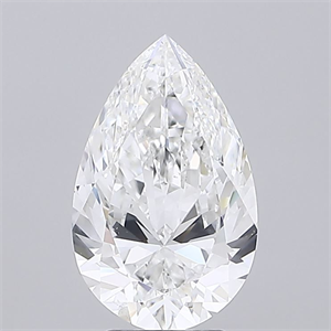 Picture of Natural Diamond 4.02 Carats, Pear with  Cut, F Color, VS2 Clarity and Certified by GIA