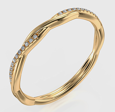 Matching Micro Pave dainty Wedding Ring