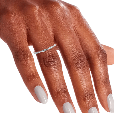Matching Micro Pave dainty Wedding Ring