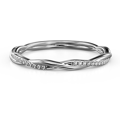 Matching Micro Pave dainty Wedding Ring