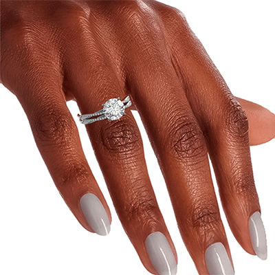 Micro Pave dainty Bridal Set Setting