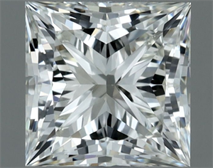 Picture of Natural Diamond 0.70 Carats, Princess with  Cut, H Color, IF Clarity and Certified by IGI