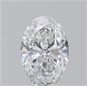 Natural Diamond 1.01 Carats, Oval with  Cut, D Color, SI2 Clarity and Certified by GIA