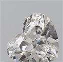Natural Diamond 0.45 Carats, Heart with  Cut, H Color, IF Clarity and Certified by GIA