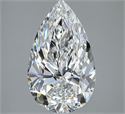 Natural Diamond 3.00 Carats, Pear with  Cut, F Color, VS2 Clarity and Certified by GIA