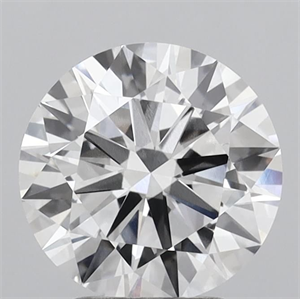 Picture of Lab Grown Diamond 2.83 Carats, Round with Ideal Cut, D Color, VVS2 Clarity and Certified by IGI
