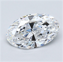 Natural Diamond 2.50 Carats, Oval with  Cut, D Color, VS1 Clarity and Certified by GIA