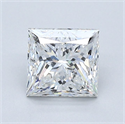 Natural Diamond 1.20 Carats, Princess with  Cut, F Color, SI1 Clarity and Certified by GIA