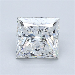 Picture of Natural Diamond 1.20 Carats, Princess with  Cut, F Color, SI1 Clarity and Certified by GIA