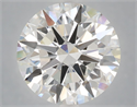 Lab Grown Diamond 6.01 Carats, Round with Excellent Cut, E Color, VVS2 Clarity and Certified by IGI