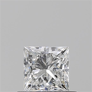 Picture of Natural Diamond 0.51 Carats, Princess with  Cut, E Color, VVS1 Clarity and Certified by GIA