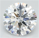 Lab Grown Diamond 3.38 Carats, Round with Ideal Cut, D Color, VVS1 Clarity and Certified by IGI