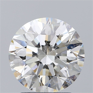 Picture of Natural Diamond 2.50 Carats, Round with Excellent Cut, I Color, SI2 Clarity and Certified by GIA