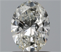 Natural Diamond 0.90 Carats, Oval with  Cut, H Color, VS1 Clarity and Certified by IGI