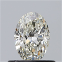 Natural Diamond 0.51 Carats, Oval with  Cut, J Color, VVS2 Clarity and Certified by GIA
