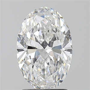 Foto Diamante Natural 1.71 quilates, Ovalado , Color E, claridad SI1 y certificado GIA de