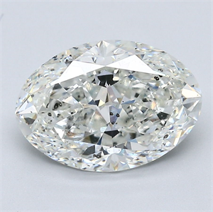 Foto Diamante Natural 3.52 quilates, Ovalado , Color G, claridad SI2 y certificado GIA de