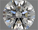 Natural Diamond 0.58 Carats, Round with Excellent Cut, H Color, VVS2 Clarity and Certified by GIA