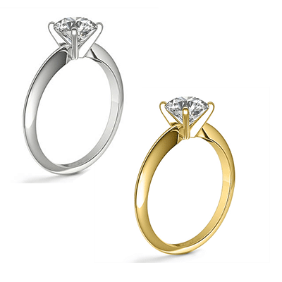 Classic solitaire engagement ring settings