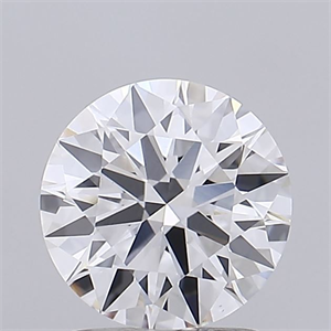 Picture of Lab Grown Diamond 1.63 Carats, Round with Ideal Cut, E Color, VVS2 Clarity and Certified by IGI
