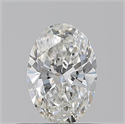 Natural Diamond 0.52 Carats, Oval with  Cut, G Color, IF Clarity and Certified by GIA