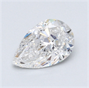 0.90 quilates, De pera Diamante , Color D, claridad SI2 y certificado por EGL-USA