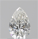 Natural Diamond 0.50 Carats, Pear with  Cut, H Color, VVS2 Clarity and Certified by GIA