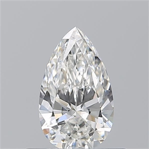 Picture of Natural Diamond 0.52 Carats, Pear with  Cut, G Color, VVS2 Clarity and Certified by GIA