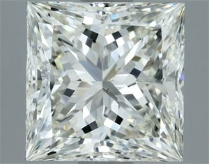 Picture of Natural Diamond 3.11 Carats, Princess with  Cut, I Color, VS2 Clarity and Certified by IGI