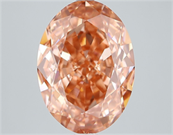 Picture of Lab Grown Diamond 7.57 Carats, Oval with  Cut, Fancy Vivid Pink Color, VS1 Clarity and Certified by IGI
