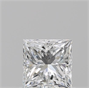 Natural Diamond 0.71 Carats, Princess with  Cut, E Color, VVS2 Clarity and Certified by GIA