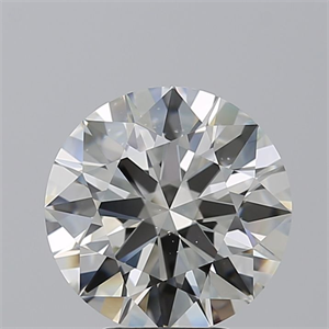 Picture of Natural Diamond 4.02 Carats, Round with Excellent Cut, H Color, VS2 Clarity and Certified by GIA