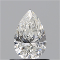 Natural Diamond 0.60 Carats, Pear with  Cut, H Color, SI2 Clarity and Certified by GIA