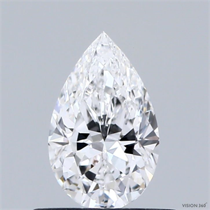 Picture of Natural Diamond 0.54 Carats, Pear with  Cut, D Color, VS1 Clarity and Certified by GIA