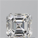 Natural Diamond 0.70 Carats, Asscher with  Cut, G Color, VVS1 Clarity and Certified by GIA