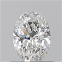 Natural Diamond 0.51 Carats, Oval with  Cut, F Color, VVS2 Clarity and Certified by GIA