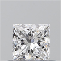 Natural Diamond 0.50 Carats, Princess with  Cut, D Color, VVS2 Clarity and Certified by GIA