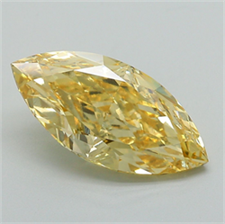 Picture of Lab Grown Diamond 3.29 Carats, Marquise with  Cut, Fancy Intense Yellow Color, VS1 Clarity and Certified by IGI