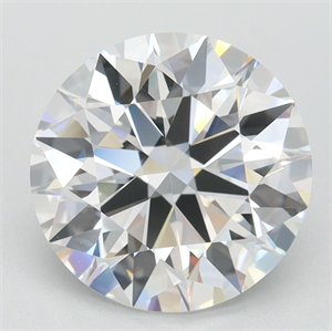 Picture of Lab Grown Diamond 2.88 Carats, Round with Ideal Cut, D Color, IF Clarity and Certified by IGI