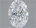 Natural Diamond 0.50 Carats, Oval with  Cut, D Color, VVS2 Clarity and Certified by GIA