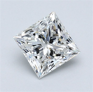 Picture of Natural Diamond 1.01 Carats, Princess with  Cut, G Color, VS1 Clarity and Certified by GIA