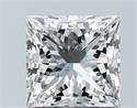 Natural Diamond 1.07 Carats, Princess with  Cut, I Color, VS2 Clarity and Certified by GIA