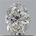 Natural Diamond 0.44 Carats, Oval with  Cut, F Color, VVS2 Clarity and Certified by GIA